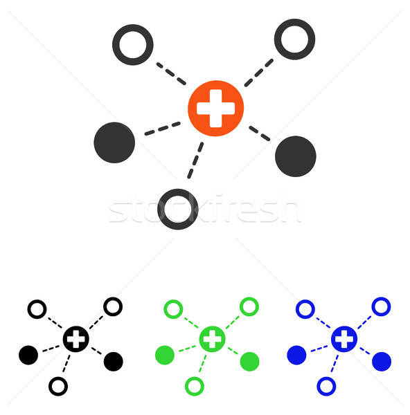 Medical Links Flat Vector Icon Stock photo © ahasoft