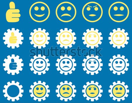 Tools, gears, smiles, dilspays icons. Stock photo © ahasoft