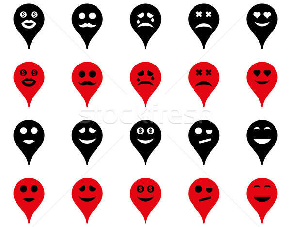 Emotion map marker icons Stock photo © ahasoft