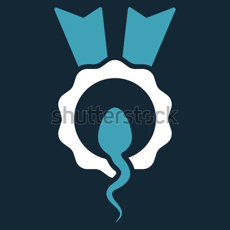 Sperma winnaar icon gekleurd kleur zwarte Stockfoto © ahasoft