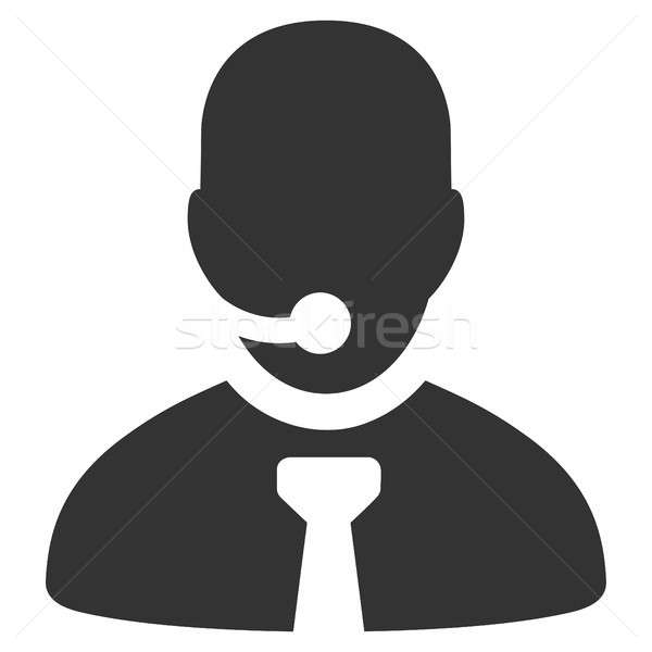 Stockfoto: Call · center · manager · icon · pictogram · stijl · grafische