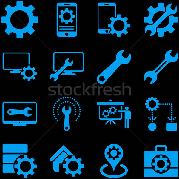 Options and service tools icon set Stock photo © ahasoft