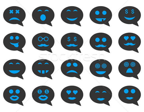 Chat emotion smile icons Stock photo © ahasoft