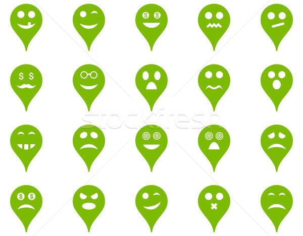 Emotion map marker icons. Stock photo © ahasoft