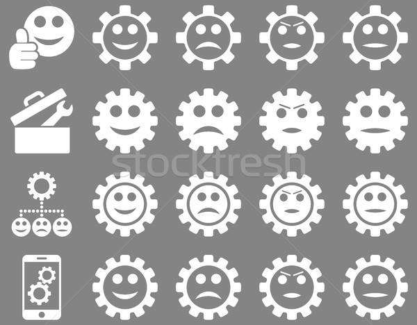 Tools and Smile Gears Icons Stock photo © ahasoft