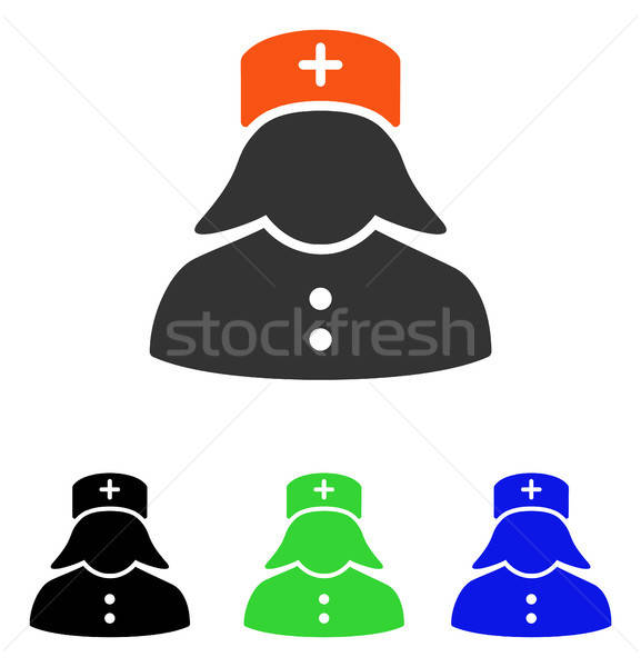 Pielęgniarki wektora ikona ilustracja stylu ikonowy Zdjęcia stock © ahasoft