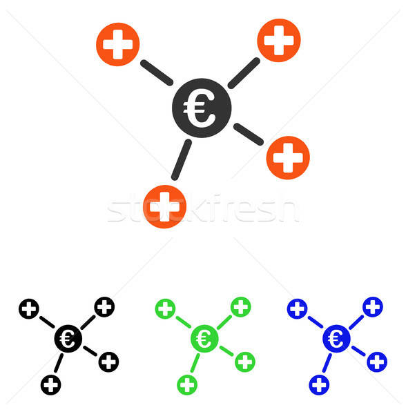 Euro Medical Links Flat Vector Icon Stock photo © ahasoft