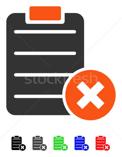 Reject Form Flat Icon Stock photo © ahasoft