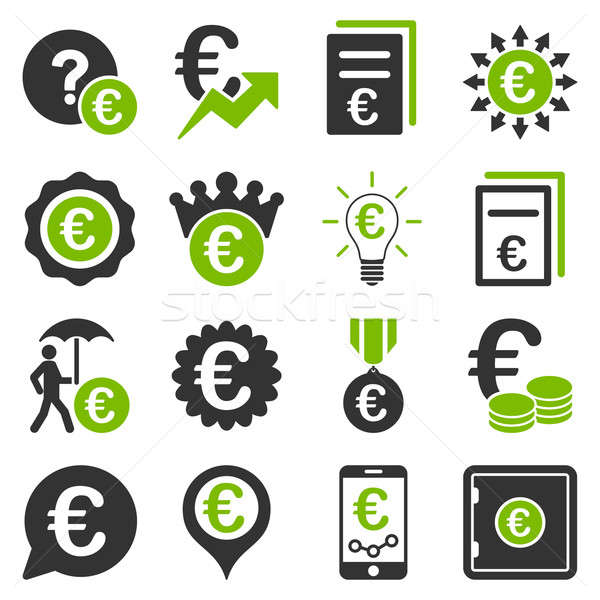 Euros bancario negocios servicio herramientas iconos Foto stock © ahasoft