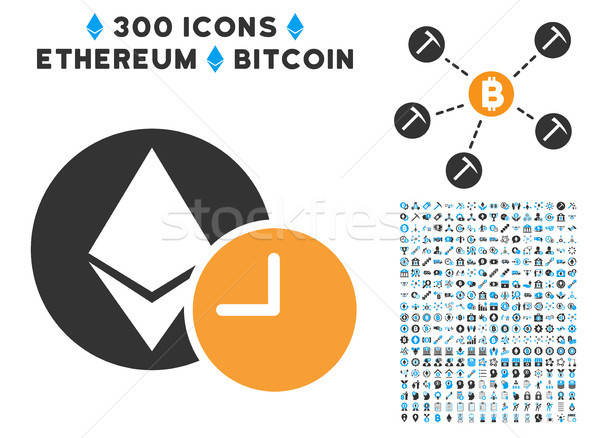 Ethereum Credit Clock Flat Icon with Stock photo © ahasoft
