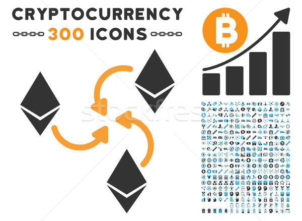 Ethereum Mixer Swirl Flat Icon with Collection Stock photo © ahasoft