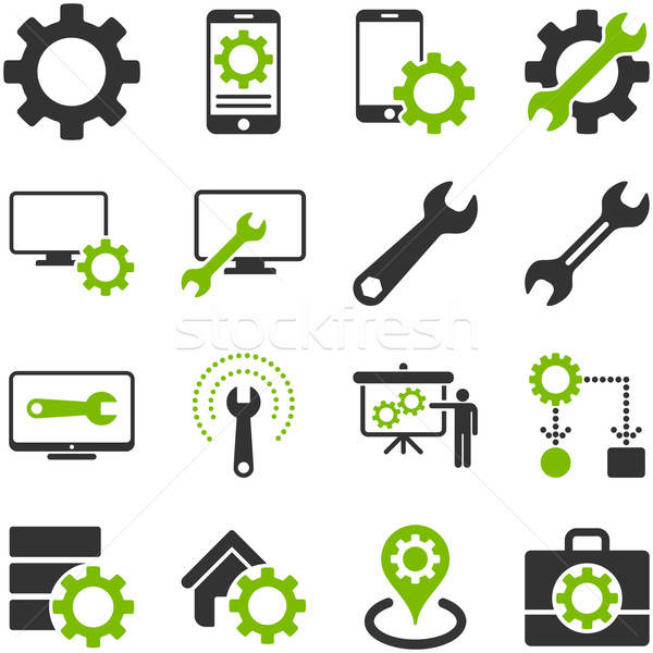 Options and service tools icon set Stock photo © ahasoft