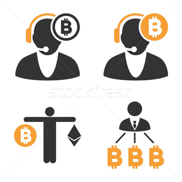 Bitcoin Operator Vector Icon Set Stock photo © ahasoft