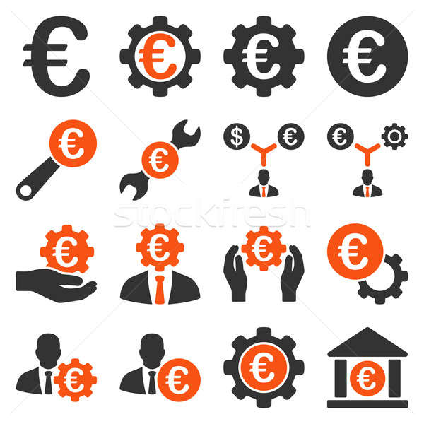 Stok fotoğraf: Euro · bankacılık · iş · hizmet · araçları · simgeler
