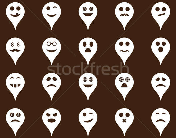 Emotion map marker icons. Stock photo © ahasoft