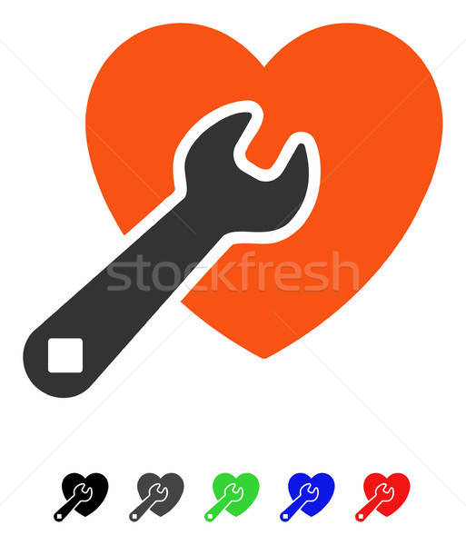 Heart Repair Flat Icon Stock photo © ahasoft
