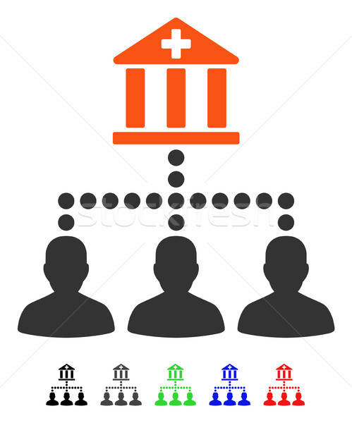 Medical Bank Clients Flat Icon Stock photo © ahasoft