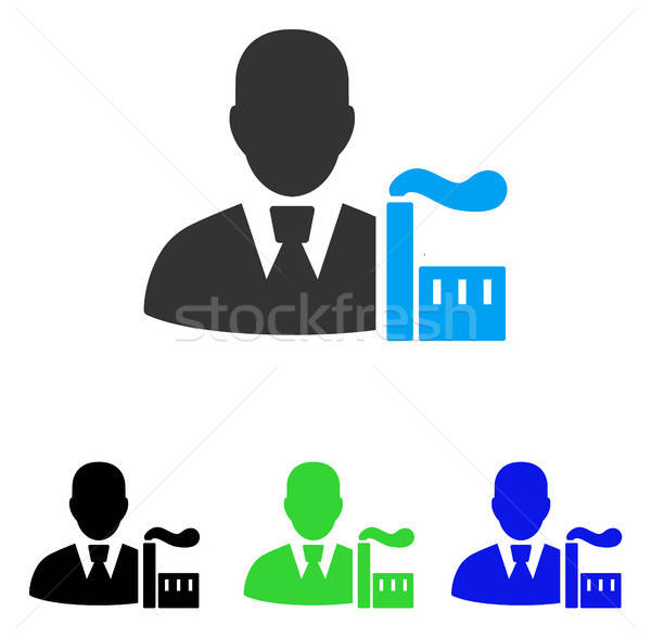 Stock photo: Industry Capitalist Flat Icon
