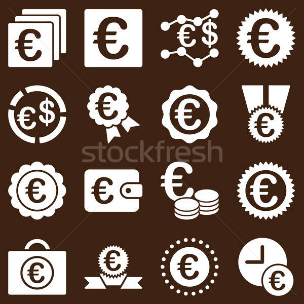 Euro bancar afaceri serviciu Unelte icoane Imagine de stoc © ahasoft