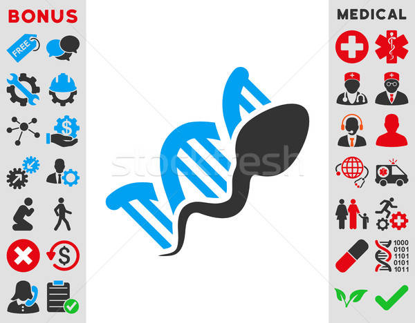Sperma icon vector stijl symbool Blauw Stockfoto © ahasoft