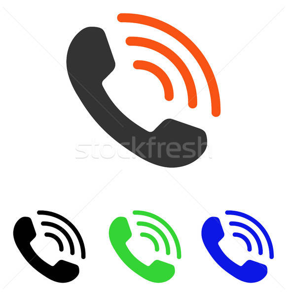 Stockfoto: Telefoongesprek · vector · icon · illustratie · stijl