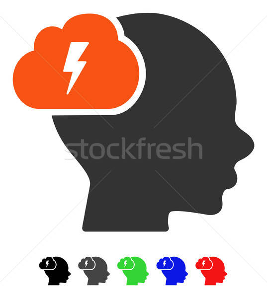 Brainstorm Flat Icon Stock photo © ahasoft