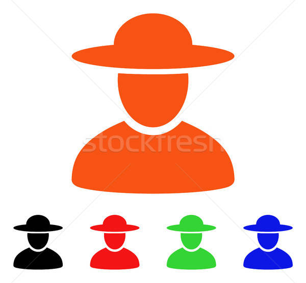 Chapeau homme vecteur icône style [[stock_photo]] © ahasoft