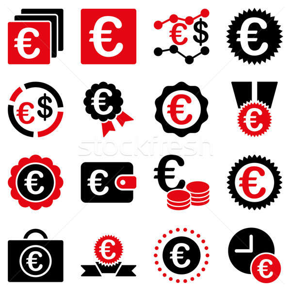 Euro bancário negócio serviço ferramentas ícones Foto stock © ahasoft