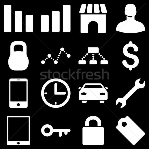 Basic business icons Stock photo © ahasoft