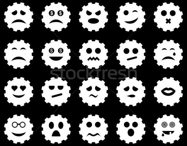 Stock photo: Gear emotion icons