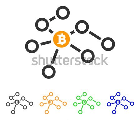 Bitcoin rete vettore stile business Foto d'archivio © ahasoft