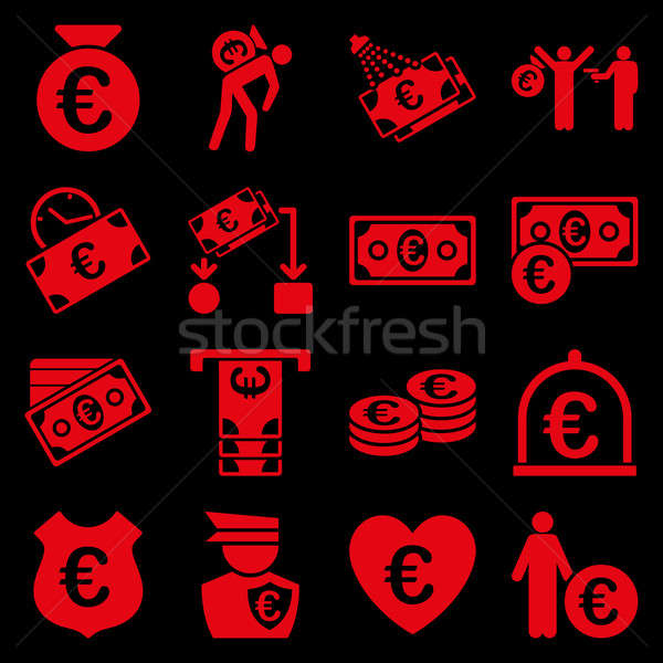 Euro bankowego działalności usługi narzędzia ikona Zdjęcia stock © ahasoft