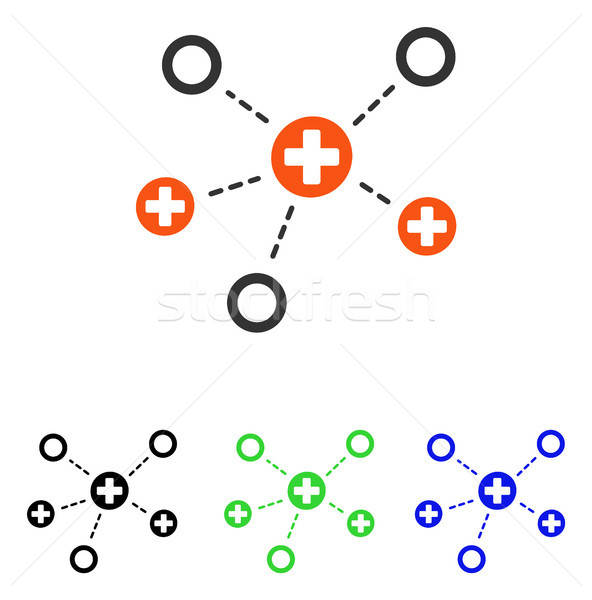 Medical Links Flat Vector Icon Stock photo © ahasoft