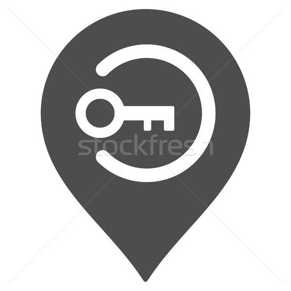 Key Login Marker Flat Icon Stock photo © ahasoft