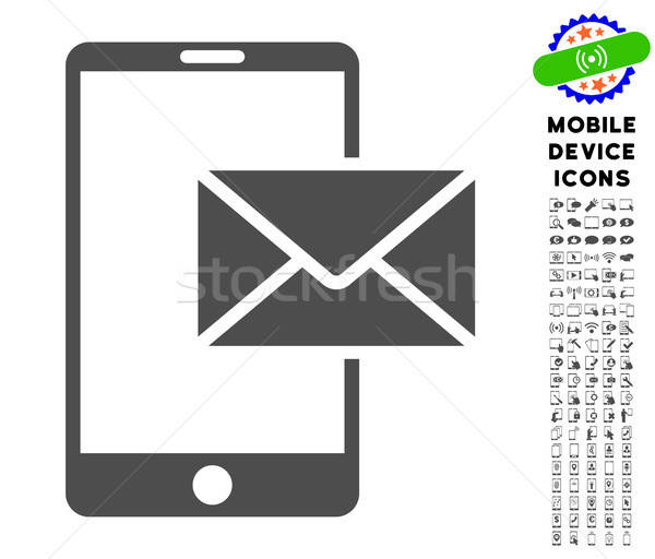 Mobil poştă icoană digital pictograma Imagine de stoc © ahasoft