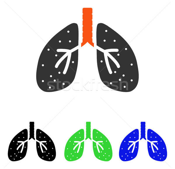 Lungs Flat Vector Icon Stock photo © ahasoft