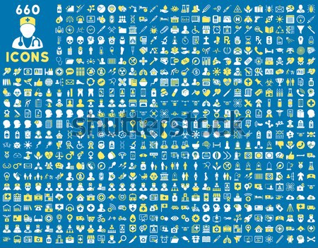 1000 tools, gears, smiles, map markers, mobile icons Stock photo © ahasoft