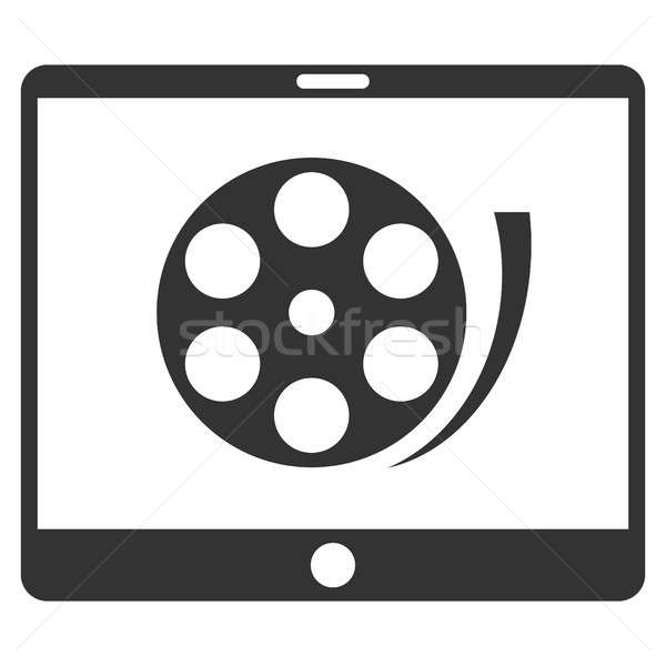 Phone Video Reel Flat Raster Icon Stock photo © ahasoft