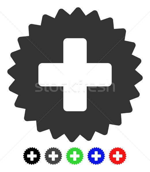 Health Care Stamp Flat Icon Stock photo © ahasoft