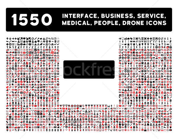 Minus Icon and More Interface, Business, Tools, People, Medical, Awards Flat Glyph Icons Stock photo © ahasoft
