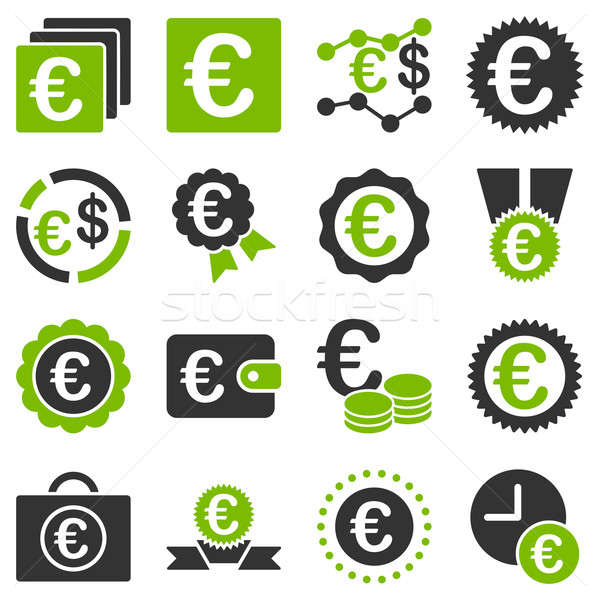 Euro bancar afaceri serviciu Unelte icoane Imagine de stoc © ahasoft