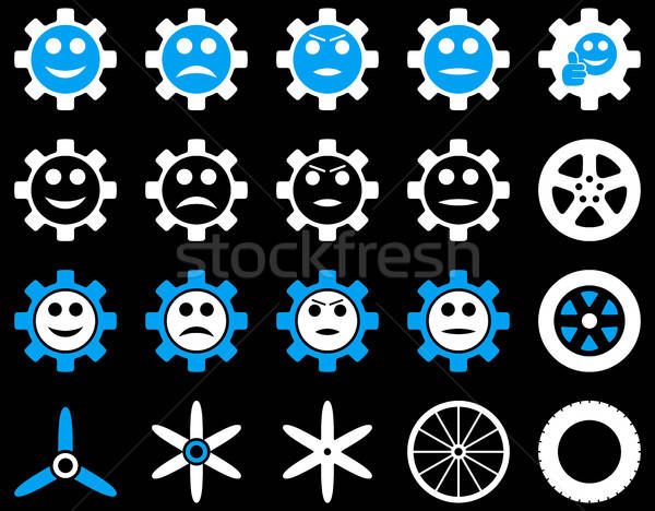 Tools and Smile Gears Icons Stock photo © ahasoft