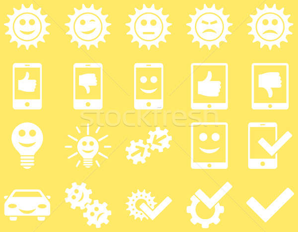 Herramientas sonrisa artes iconos vector establecer Foto stock © ahasoft