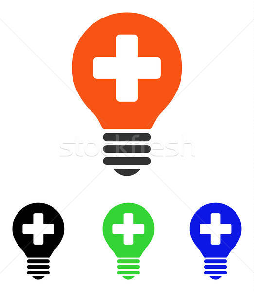Healh Care Bulb Flat Vector Icon Stock photo © ahasoft