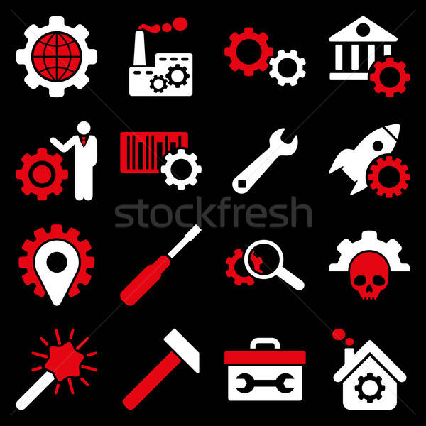 Options and service tools icon set Stock photo © ahasoft