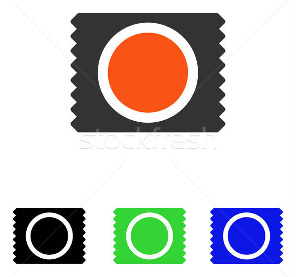 Condom Pack Flat Vector Icon Stock photo © ahasoft