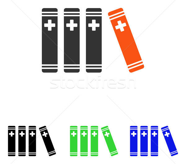 Stockfoto: Medische · boeken · vector · icon · pictogram · illustratie