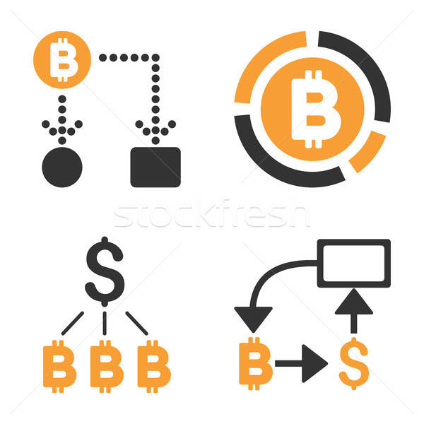 Bitcoin wektora stylu działalności ceny Zdjęcia stock © ahasoft