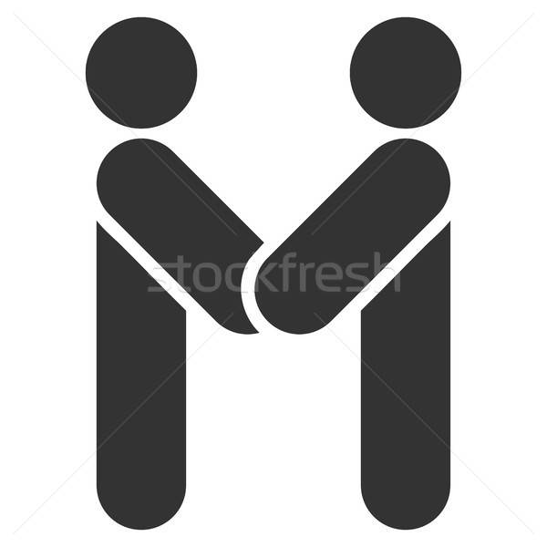 Stock photo: Persons Handshake Flat Icon