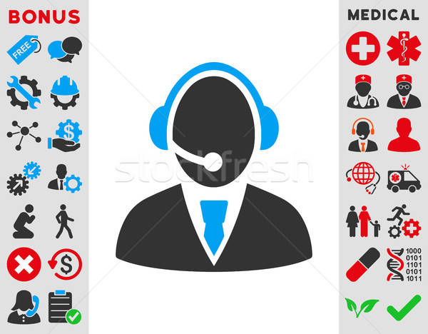 Call Center Worker Icon Stock photo © ahasoft